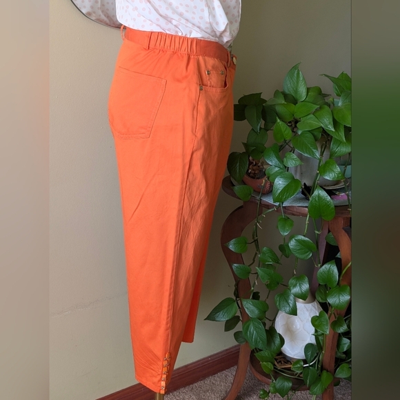 Ruby Rd. Women's Size 10P Orange Pedal Pushers Pants - Picture 8 of 11